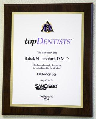 San Diego Magazine's Top Dentists-2016