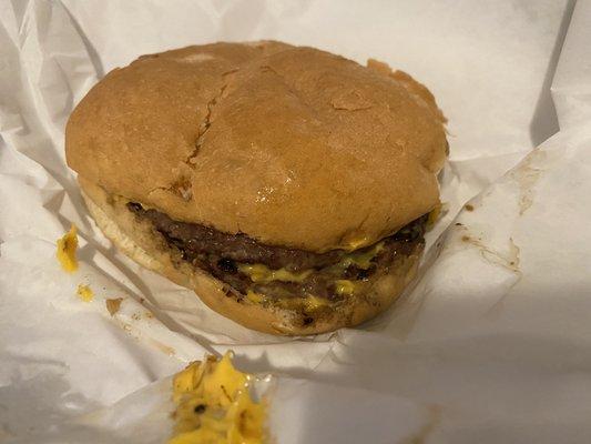 Double Cheeseburger. Greasy, buttery, delicious. Meant to take a photo of the inside, but got lost in the waves of flavor, nearly drowning.