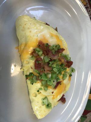 Broccoli omelet with bacon