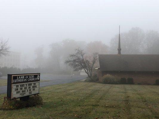 A foggy day.