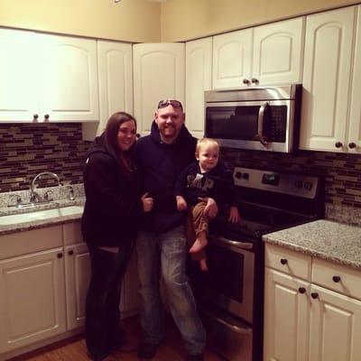 Our family in our new home! Thanks for making our dream a reality Chris!