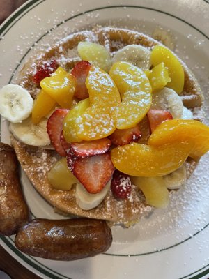 Waffles with fruit