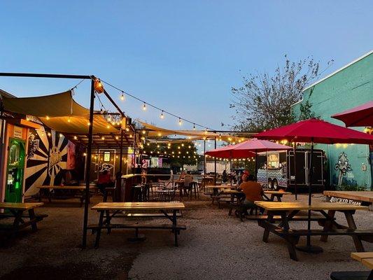 Vegan food truck area