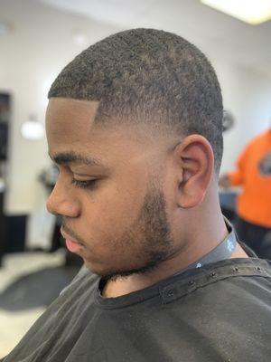 Skin Taper Fade Haircut with 360 waves