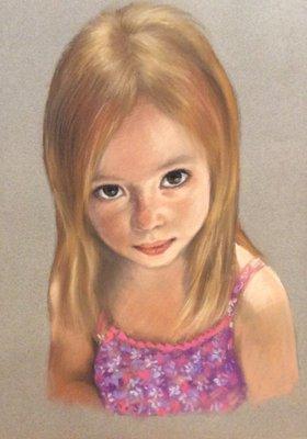 Pastel drawing from photo