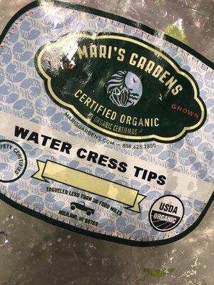 Mililani's Mari's Gardens watercress tips. No roots, no waste!