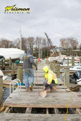 Full-scale Marina/Pier Electrical Wiring in Severna Park, MD.