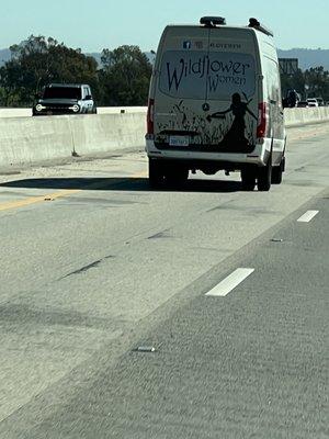 Sprinter van with company info