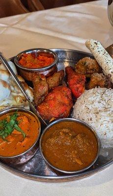 Raja Thali Dinner - meat / non vegetarians thali