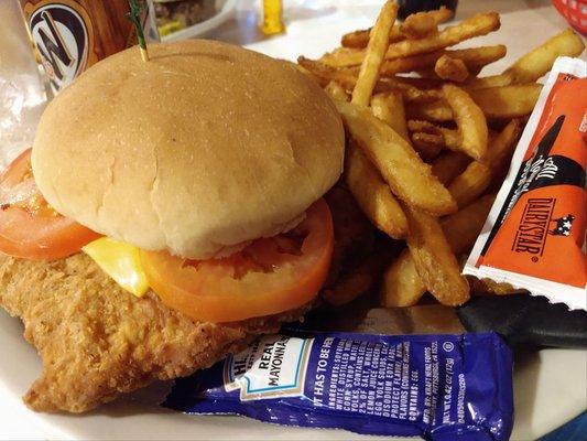 Pork Tenderloin w/beer batter fries