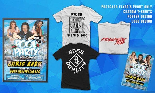 Post Card Flyers, Posters, and T-shirts