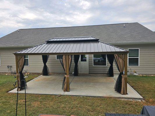 new concrete and 12x20 gazebo