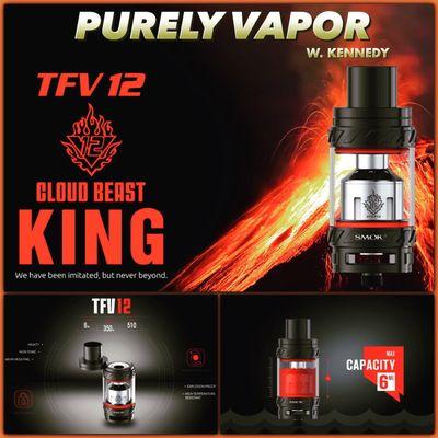 If you thought the TFV 8 was powerful, you will experience unprecedented BEAST power with the TFV 12 CLOUD BEAST KING!