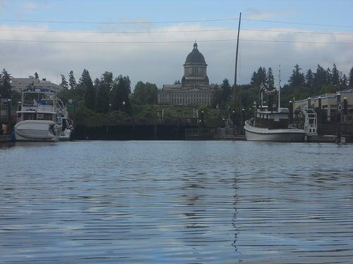 Olympia waterfront on the Fourth of July