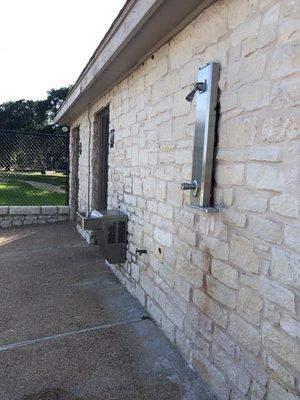 water fountain and shower