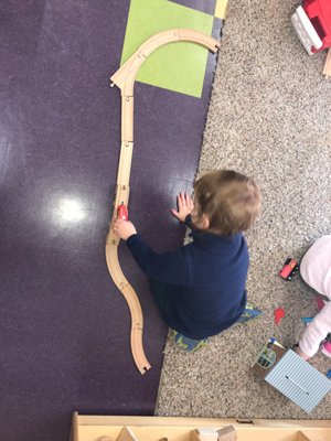 Busy toddlers and train tracks