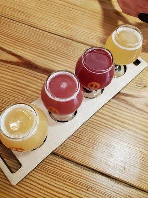 Flight of sour beers