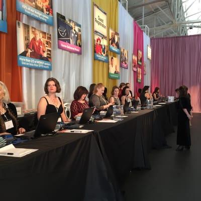 Guest & Wine Check In at Sunday's (April 19, 2015) Star Chefs & Vintners Gala in the Festival Pavillion at Fort Mason