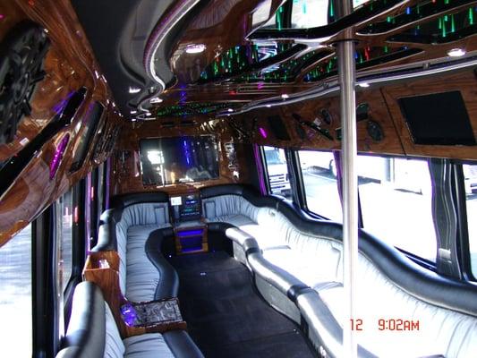 Inside Shot of Limo Bus