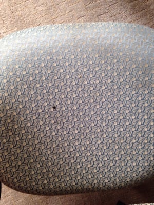 Burn holes on the chair