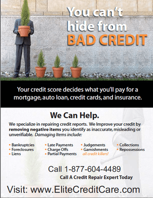 You can't hide from bad credit!