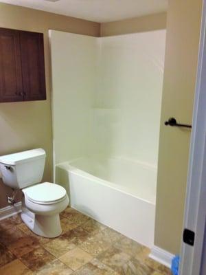 we built this bathroom with owners material