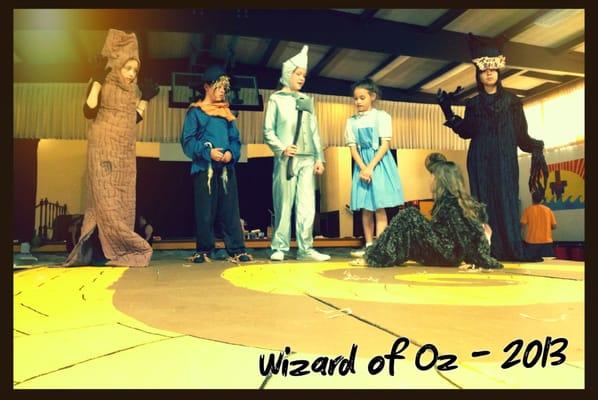 this is a picture taken during one of the theatrical productions put on by the school