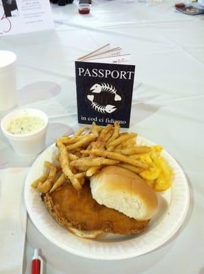 2012 Fish sandwich, fries and cole slaw