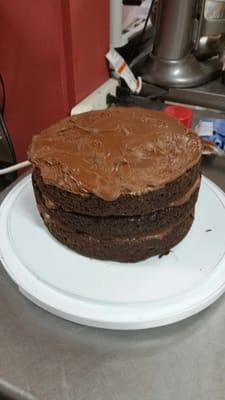 Homemade chocolate cake