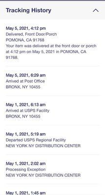 Package Tracking from USPS