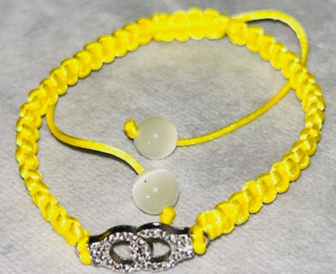 Yellow Handcuff Macrame Bracelet