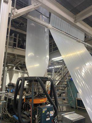 Low density polyethylene blown film is an impressive operation !