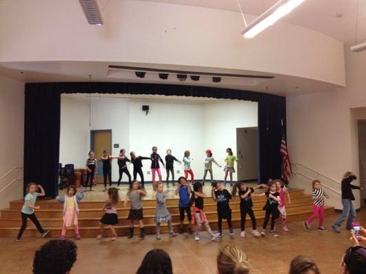 Dance practice in the Chaparral Elementary's Mutlipurpose Room.