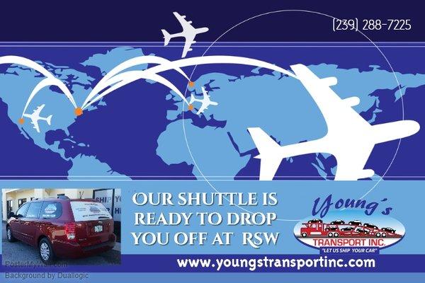 Free Shuttle for our clients between our office and RSW during our business hours