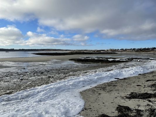 Frozen ocean foam