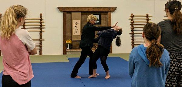 Self-protection class for women and girls