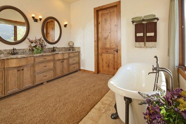 We transform already beautiful bathrooms into bathrooms that are fitted specially to have an age in place walk in bath.