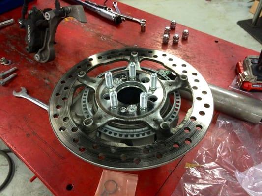 VFR1200F rear brake disc.