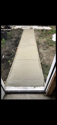 Concrete sidewalk