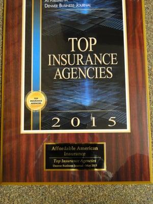 2015 one of the top ranked insurance companies in Colorado.