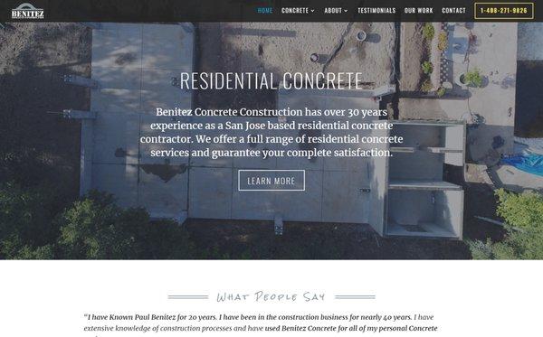 Benitez Concrete Residential Concrete Page