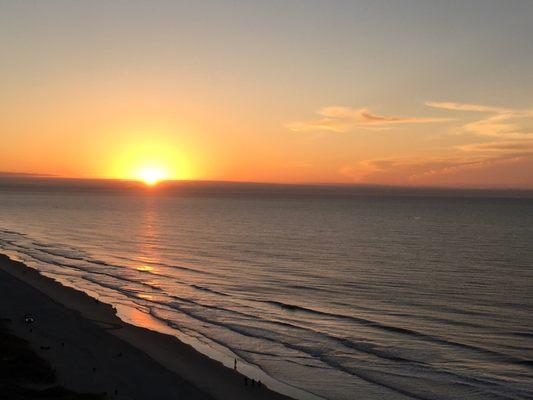 Sunrise view from balcony