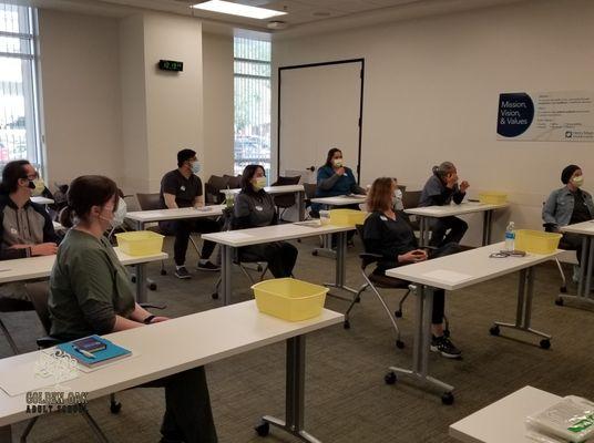 Our Pharmacy Technician Students being trained Hands-on by professionals in their field.