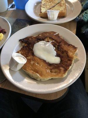 Cinnamon roll pancakes with icing are AMAZING!!