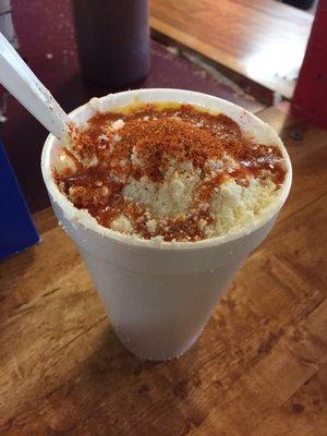 Elote en vaso yum!