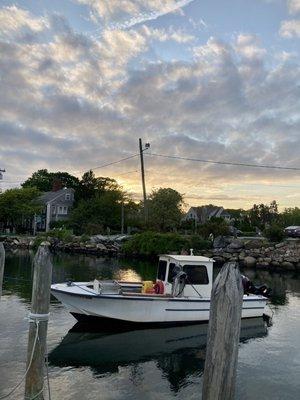 Boat at sunset