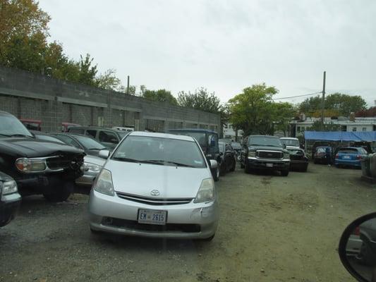 tow lot is packed with impounded and other cars