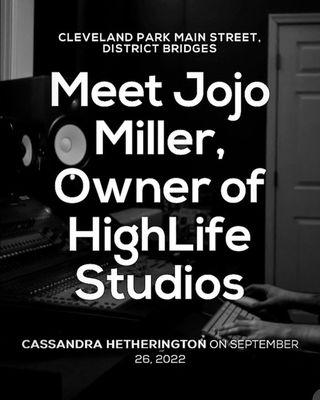 Meet JoJo Miller, owner of Highlife Studios. https://www.districtbridges.org/meet-jojo-miller-owner-of-highlife-studios/