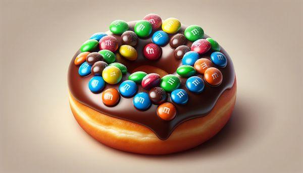 Chocolate M&M donuts.