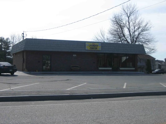 front of the laundromat